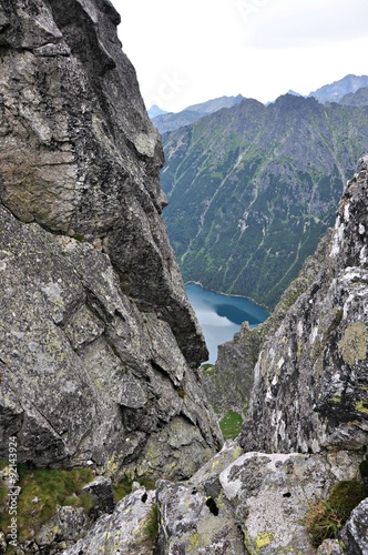 Widok spod Mnicha na Morskie Oko, Tatry Wysokie