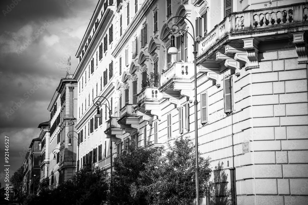 Obraz premium Traditional old buildings Street view in Rome, ITALY