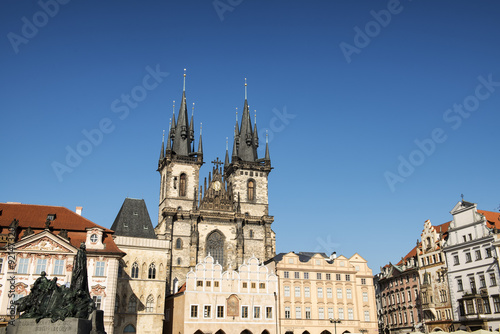 Church of Our Lady before Tyn, from Old Town Square, Prague, Czech Republic