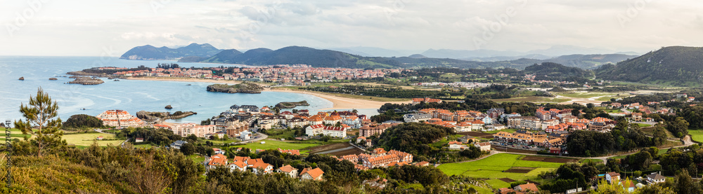 Panorama of Noja in Cantabria, Spain