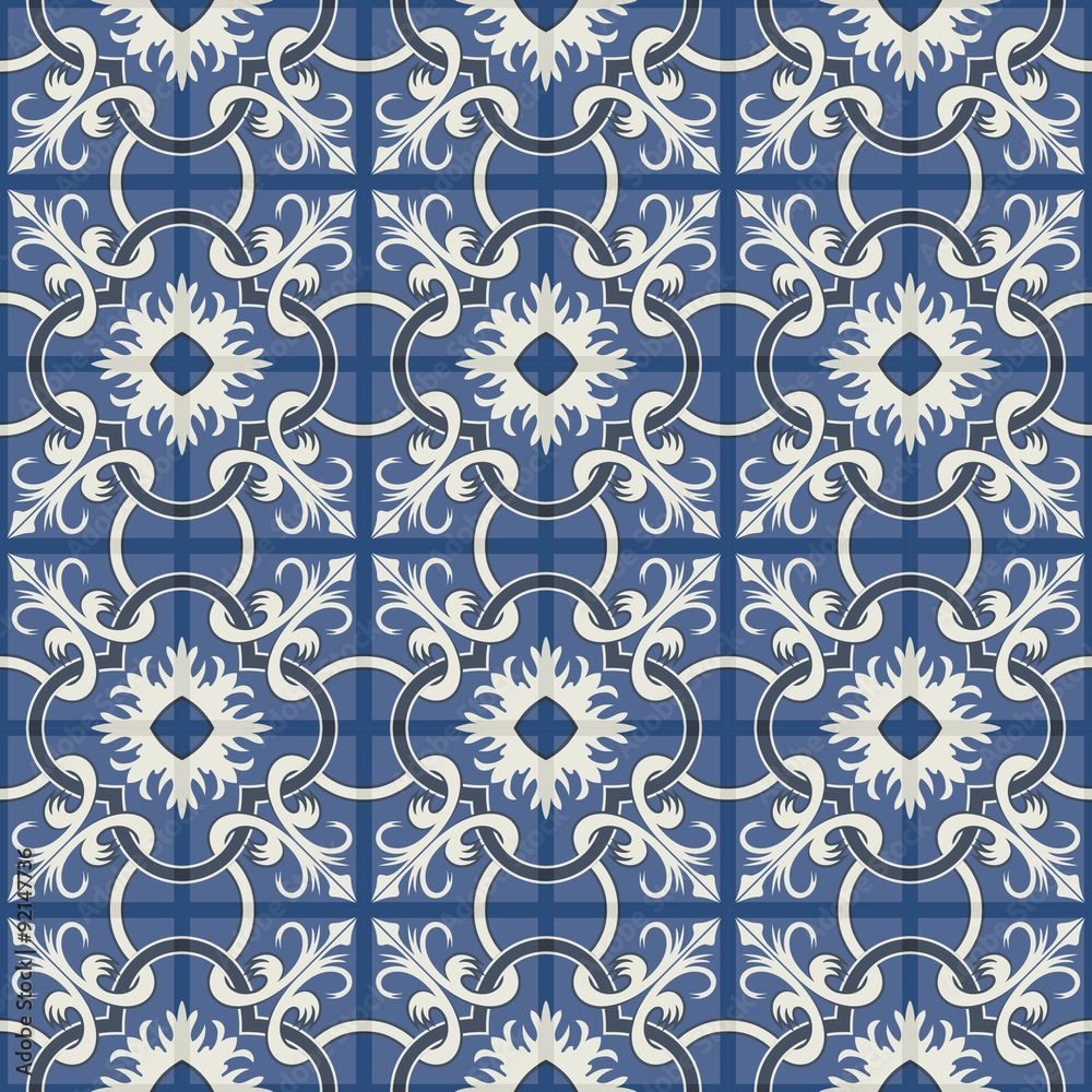 Gorgeous seamless patchwork pattern. Moroccan tiles, ornaments. 