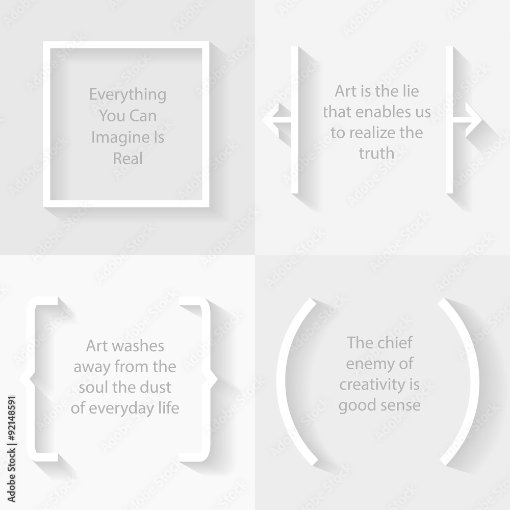 Fototapeta premium Citations, word and brackets