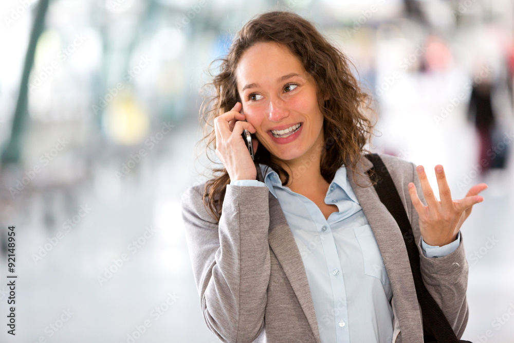 Young attractive business woman using smartphone Young attractive business woman using smartphone