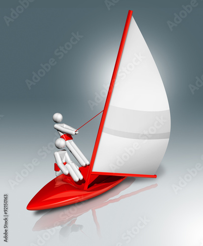 Sailing 3D symbol, Olympic sports