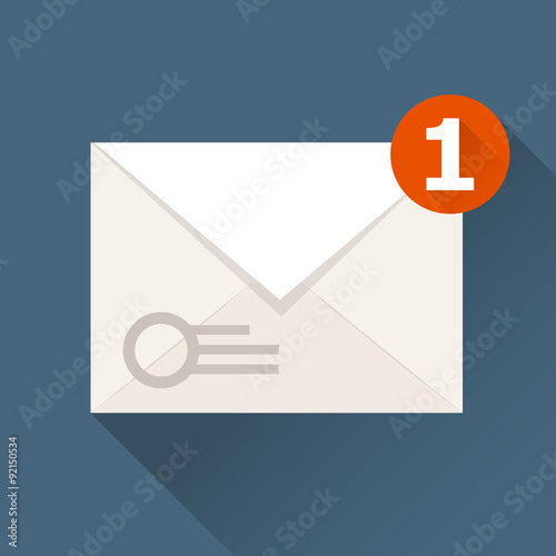 New incoming message (notification) icon - envelope