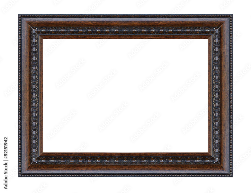 Old antique black frame isolated decorative carved wood stand, Antique black frame isolated on white background Old antique black frame isolated decorative carved wood stand, Antique black frame isolated on white background