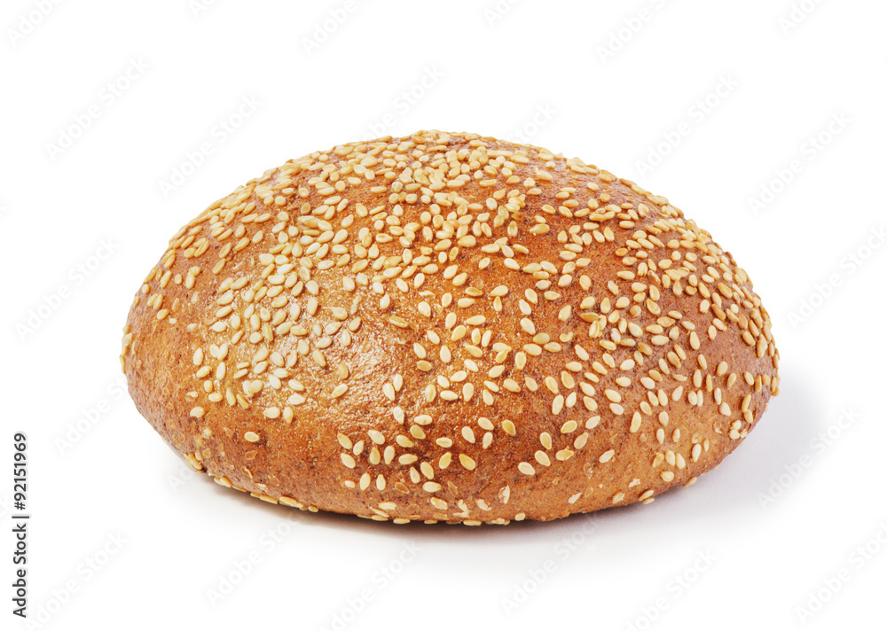 Hamburger bun on a white background Hamburger bun on a white background