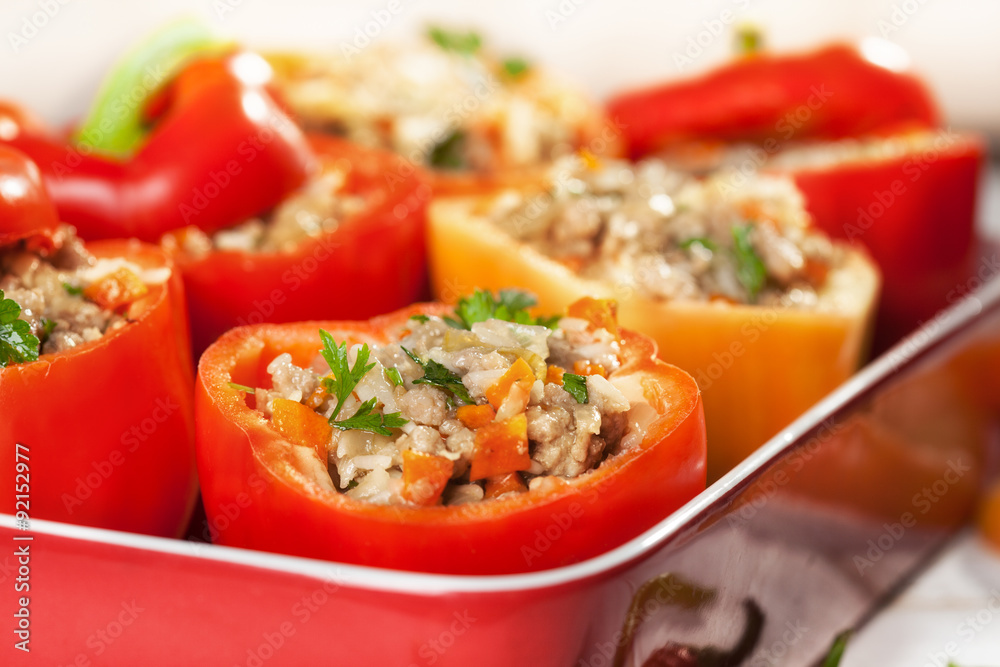 Stuffed bell peppers with minced meat Stuffed bell peppers with minced meat