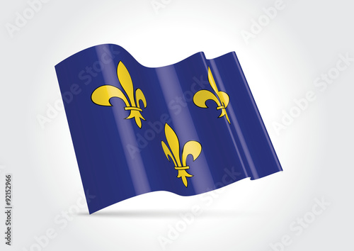 Drapeau Île de France 3D