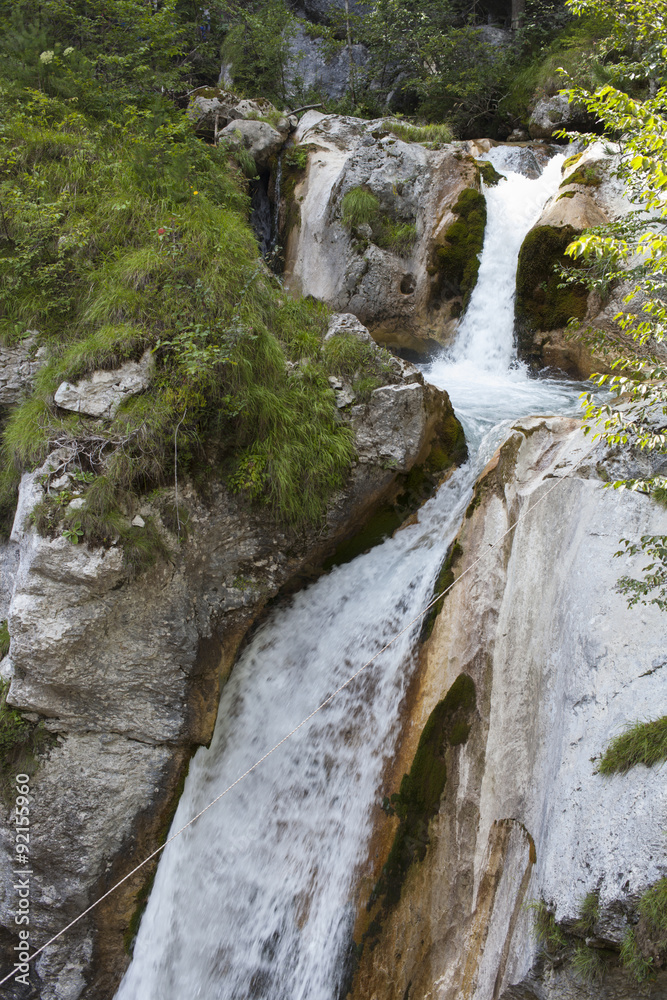 National park in the Austria, Tscheppaschlucht, Carinthia, high resolution photos of waterfalls, river, path, stairs, bridges