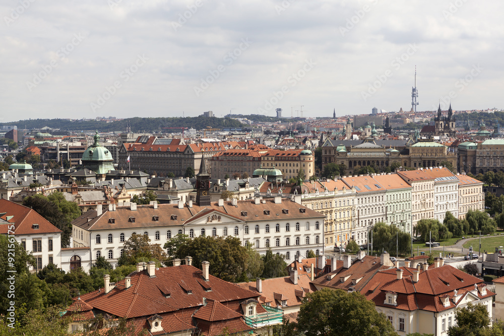 Вид на Прагу сверху. Чехия.