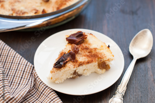 Wallpaper Mural Piece of cottage cheese casserole with raisins Torontodigital.ca