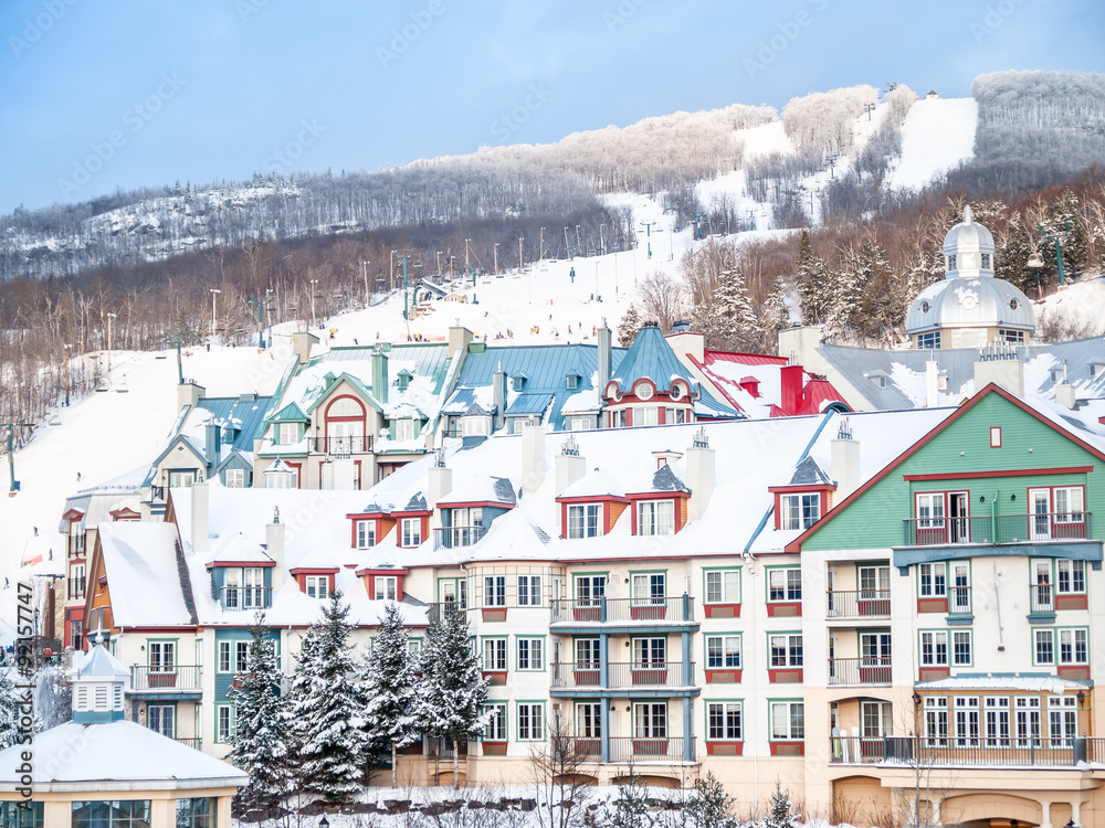 Fototapeta premium Mount-Tremblant, Quebec, Canada ski resort village