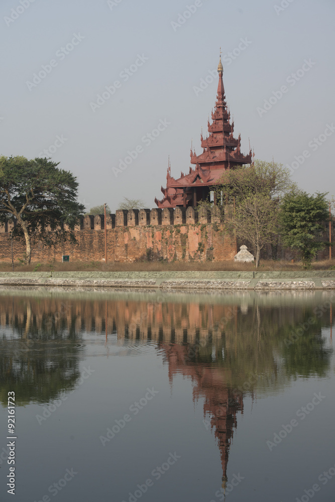 ASIA MYANMAR MANDALAY FORTRESS WALL