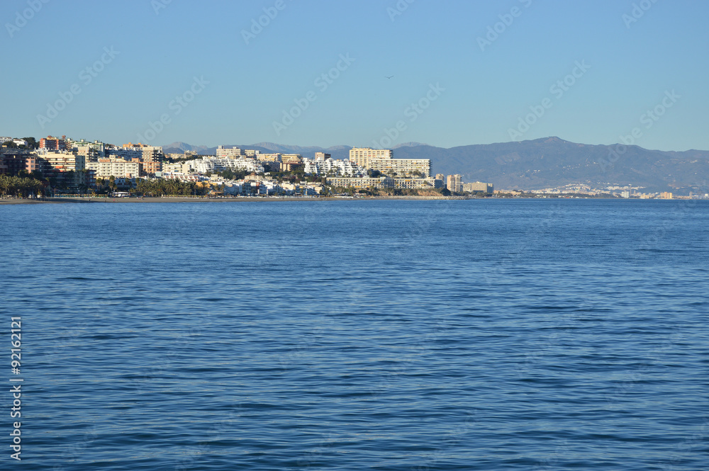 La Carihuela, Torremolinos, Málaga, mar, Mediterráneo, costa, agua, paisaje marítimo
