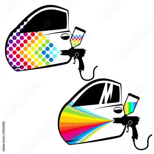 Car painting vector