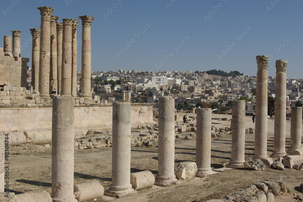 Jordanie, ruines romaines à Jerash