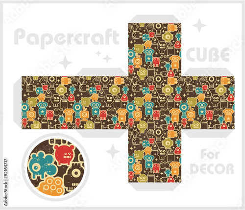 Paper cube for children games and decoration.