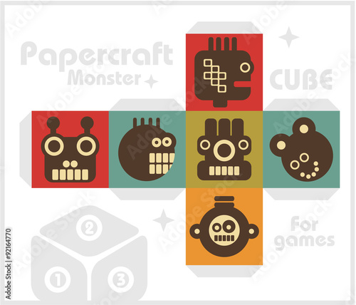 Paper cube for children games and decoration.