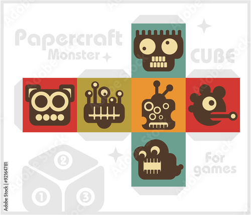 Paper cube for children games and decoration.