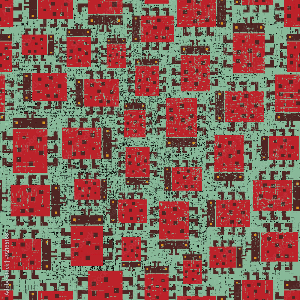 Seamless pattern with ladybird.