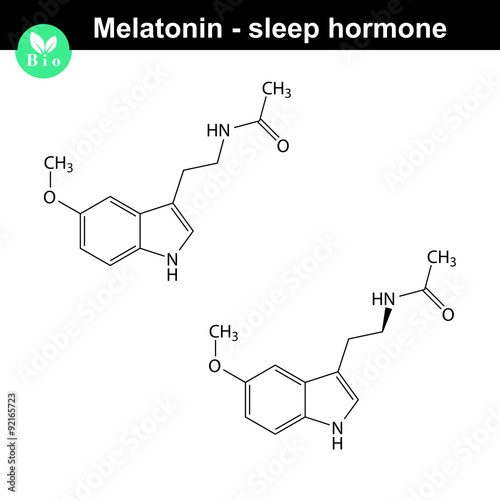 Melatonin hormone molecule