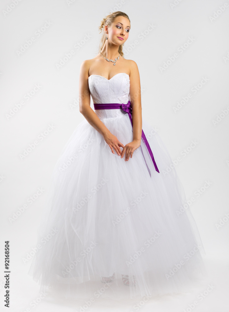 Girl in wedding dress