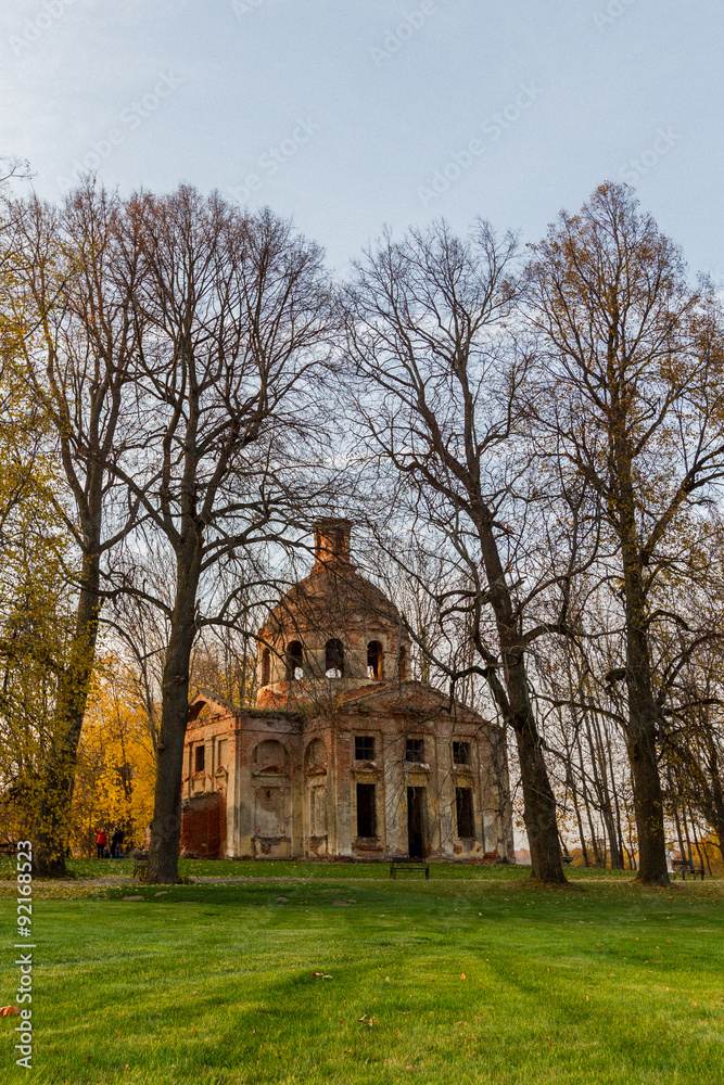 Abandoned Church in the manor Lafer is Herciki
