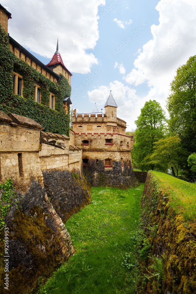 Outer walls of Lichtenstein castle, Germany