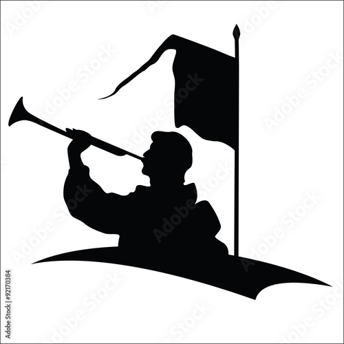 Trumpeter silhouette