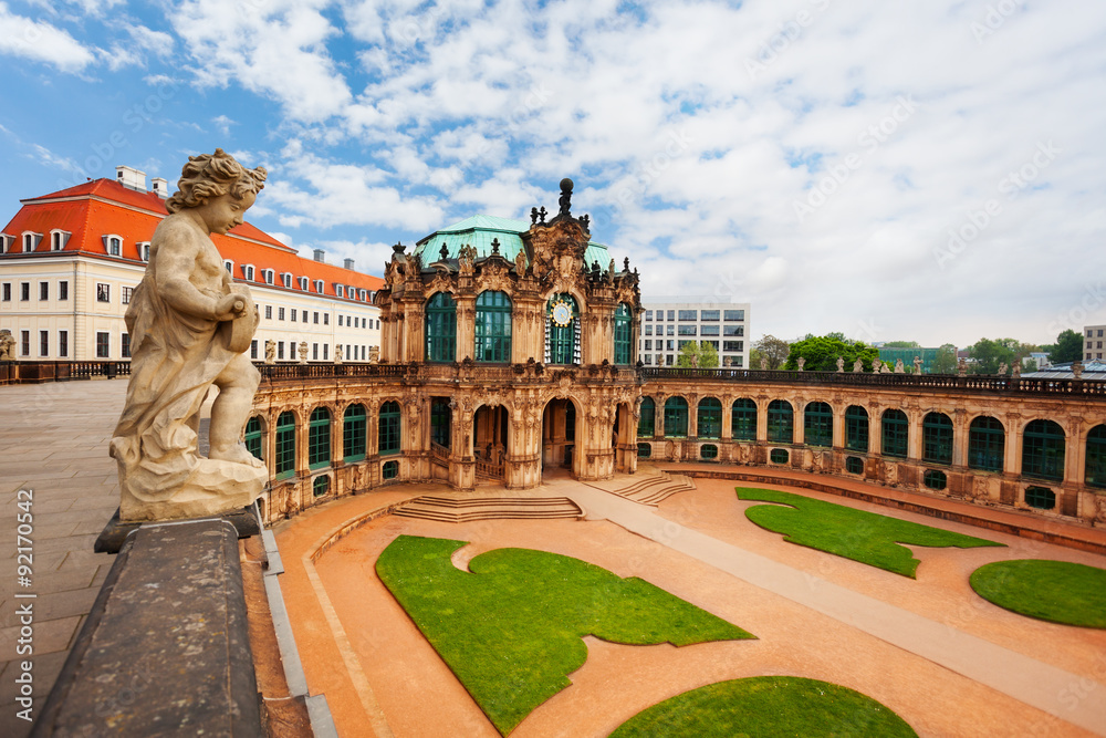 Panorama and yard of the art gallery in Dresden