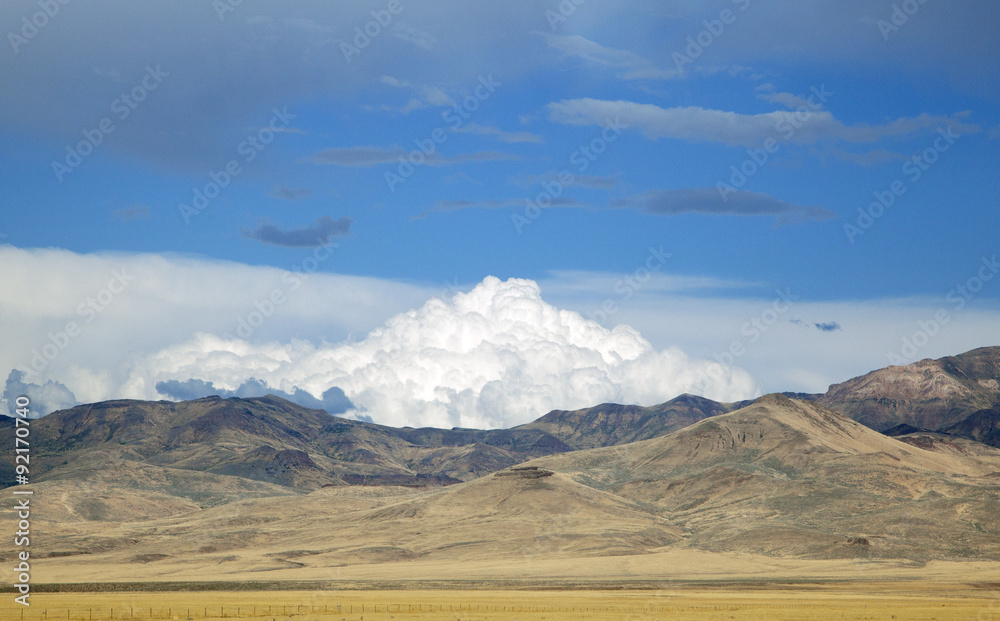 August rainstorm over Nevada mountains, 2014