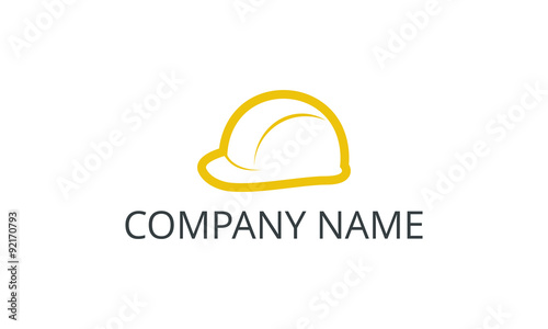 construction hat vector icon logo design concept