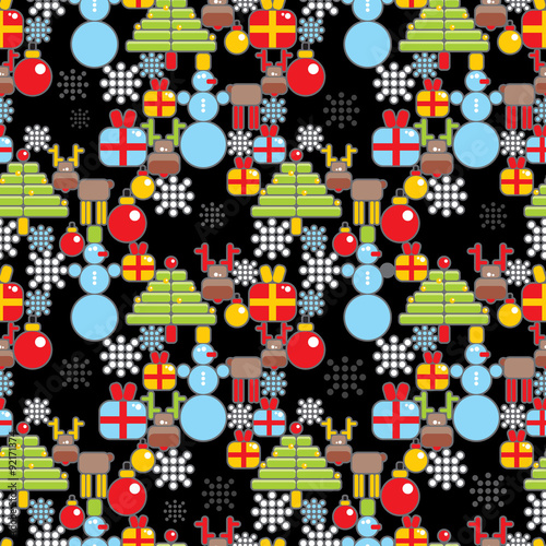 Seamless Christmas pattern in cell.