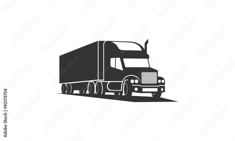 truck car vector icon logo design template