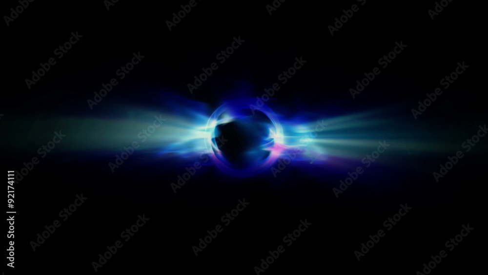 Event Horizon 0205: An event horizon shoots light (Video Loop).