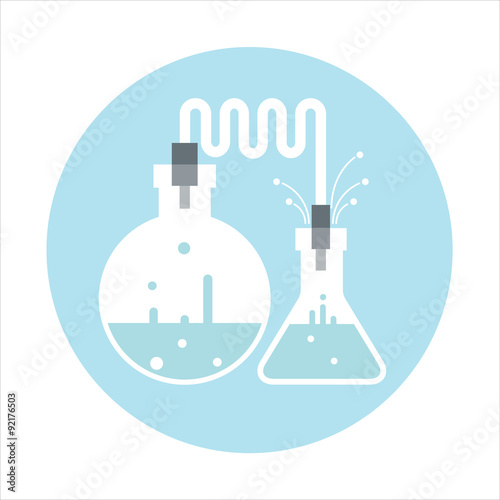 Experiment, discovery, science theme, flat style, colorful, vect