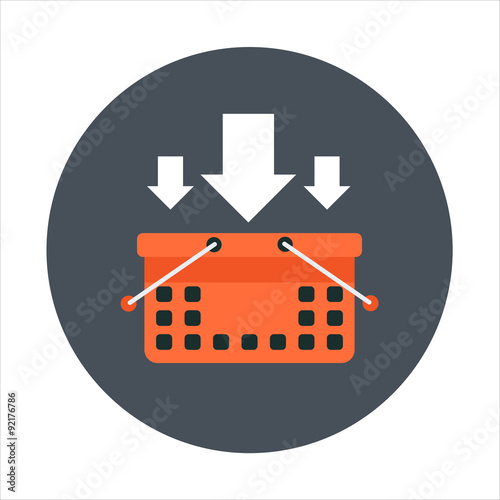 Add to chart theme, flat style, colorful, vector icon for info g