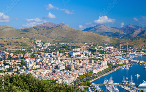 Gaeta city, Italy. Summer morning landscape