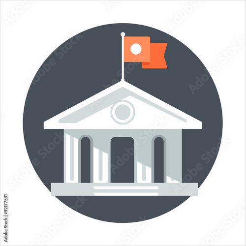 University theme, flat style, colorful, vector icon for info gra