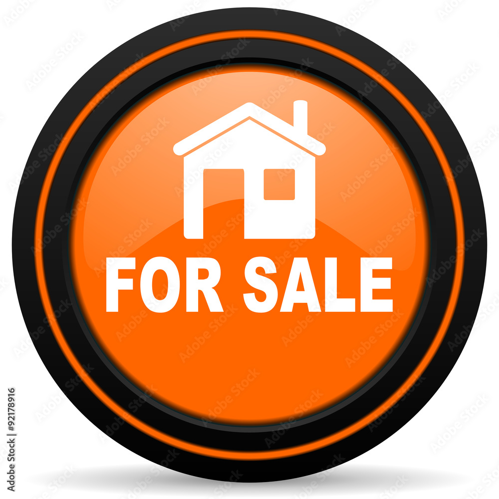 for sale orange glossy web icon on white background for sale orange glossy web icon on white background