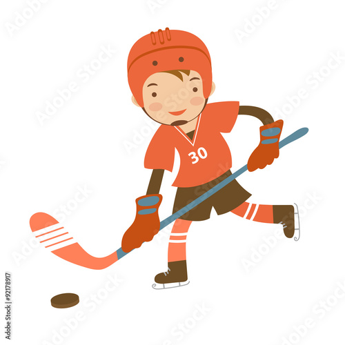 Little hockey player