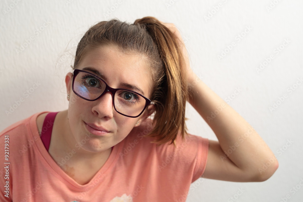 TEEN WITH GLASSES