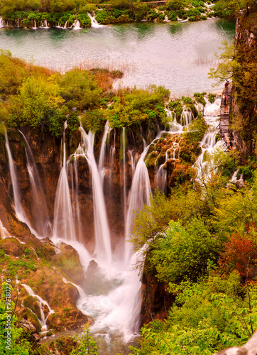 Fototapeta Naklejka Na Ścianę i Meble -  Waterfalls in Plitvice National Park