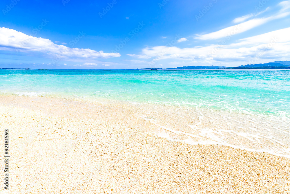 Sea, beach, landscape. Okinawa, Japan, Asia.