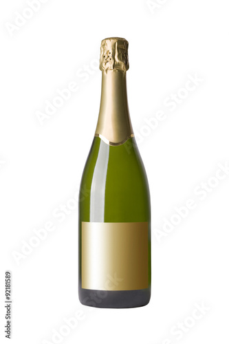 Champagner isoliert auf weißem Hintergrund