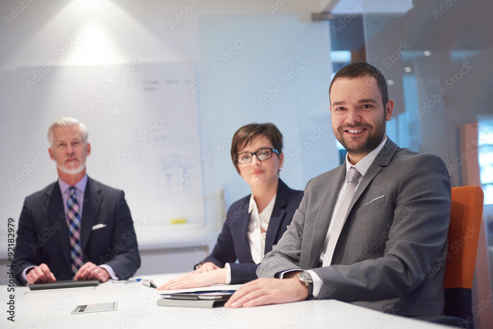 business people group on meeting business people group on meeting