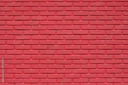 Red brick wall texture in horizontal view
