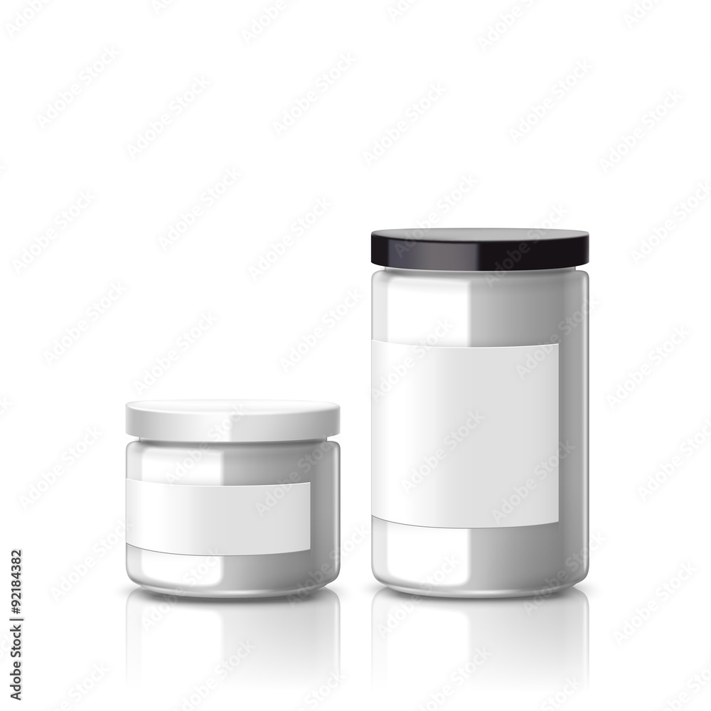 blank glass jar set with label blank glass jar set with label