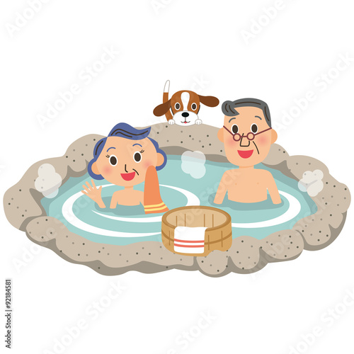 老夫婦で温泉